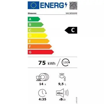 Lave vaisselle 60 cm SIEMENS SN23EI00ME VarioSpeed Plus