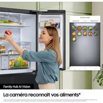 Réfrigérateur multi portes SAMSUNG RF65DG9H0EB1 family hub avec AI vision